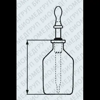 Капельница дозирующая 50 мл, прозрачное стекло, шлиф 14/15, высота 79 мм, DWK Life Sciences Duran, Wheaton, Kimble, 232701708