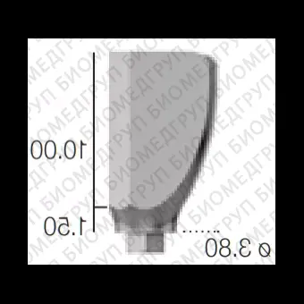Абатмент фрезеруемый угловой, переустанавливаемый анат. шейка, SwedenMartina 3.8 мм х 10 мм AMFPR380
