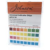 Индикаторная бумага pH 0-6,4, шаг 0,5, на пластиковой подложке, Johnson, 103.3С, 100 полосок