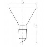 Воронка для порошков, стекло, d 100 мм, h 130 мм, шлиф 29/32, 10 шт/упак, Россия, 1114