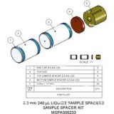 Набор спейсеров для образцов, 6,0 мм, 240 мкл, жидкости; Содержит 5 передних и 5 задних прокладок для образцов, 5 торцевых крышек и 5 верхних дисков